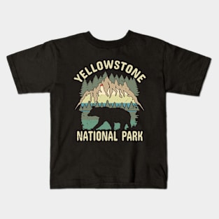 Yellowstone National Park Vintage, Adventure Kids T-Shirt